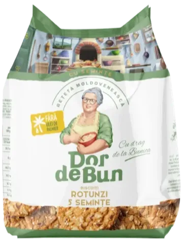 Biscuiți Dor de Bun - rotunzi 5 semințe