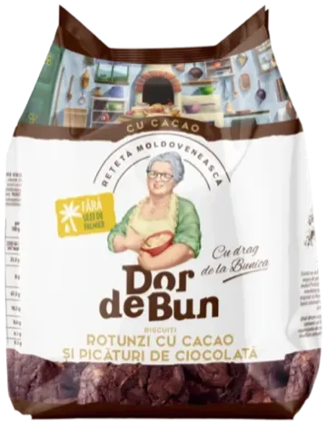 Biscuiți Dor de Bun - cu cacao și picături de ciocolată
